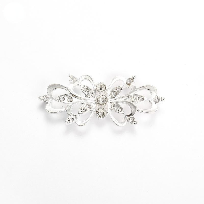 Crystal Cardigan Clips Rhinestone Buttons Alloy Buckle Collar