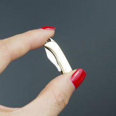 Mini Brass Folding Folder Pocket Keychain Keyring