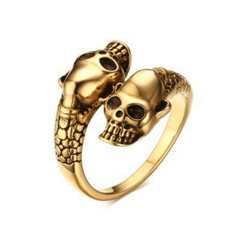 Men's Skull Ring Adjustable Punk Hip Hop Ring