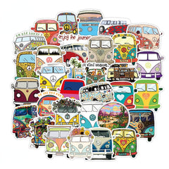 50PCS Waterproof Graffiti Stickers for Bikes Cars Laptops
