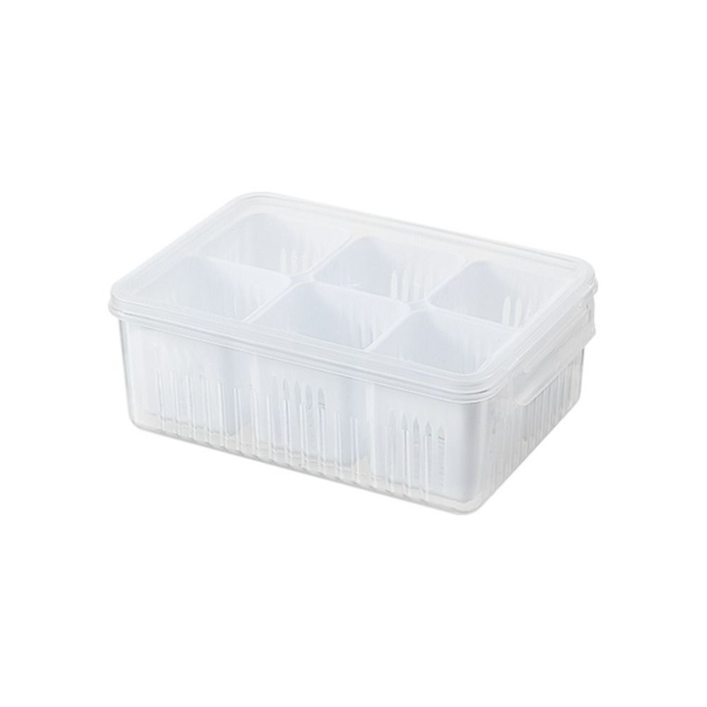 Refrigerator Storage Box 6 Grids Fridge Organizer