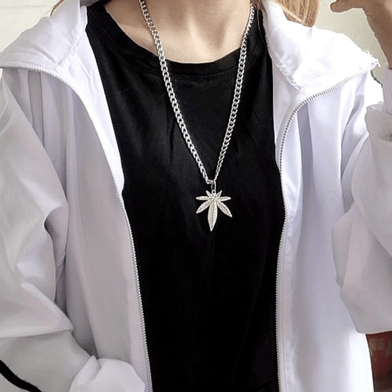 Leaf Hiphop Street Style Necklace Hip hop For Men And Women