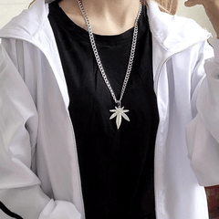 Leaf Hiphop Street Style Necklace Hip hop For Men And Women