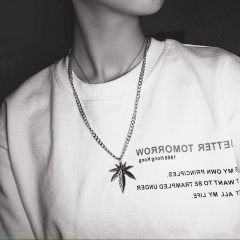 Leaf Hiphop Street Style Necklace Hip hop For Men And Women