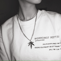 Leaf Hiphop Street Style Necklace Hip hop For Men And Women