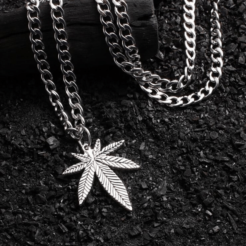 Leaf Hiphop Street Style Necklace Hip hop For Men And Women