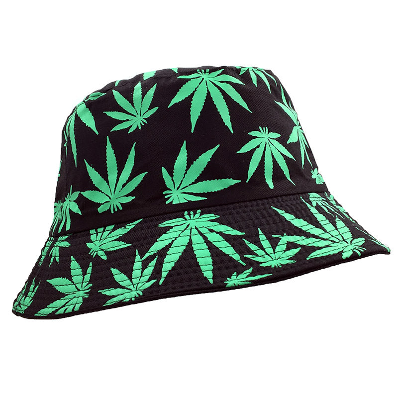 Colorful Maple Leaf Bucket Hat Men's Hip Hop Basin Hat