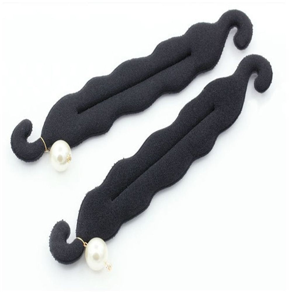 Faux Pearl Hair Bun Maker Styling Tool Solid Sponge Hair Accessory