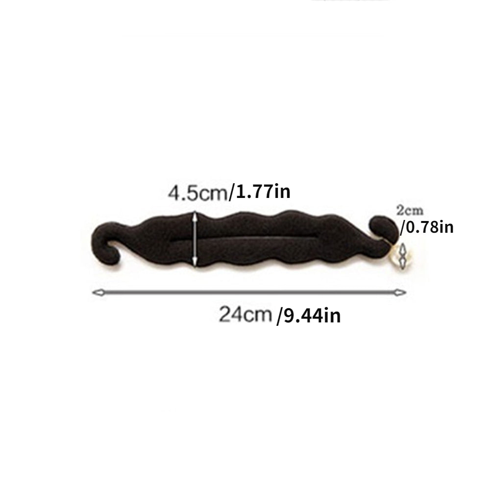 Faux Pearl Hair Bun Maker Styling Tool Solid Sponge Hair Accessory