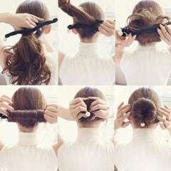 Faux Pearl Hair Bun Maker Styling Tool Solid Sponge Hair Accessory