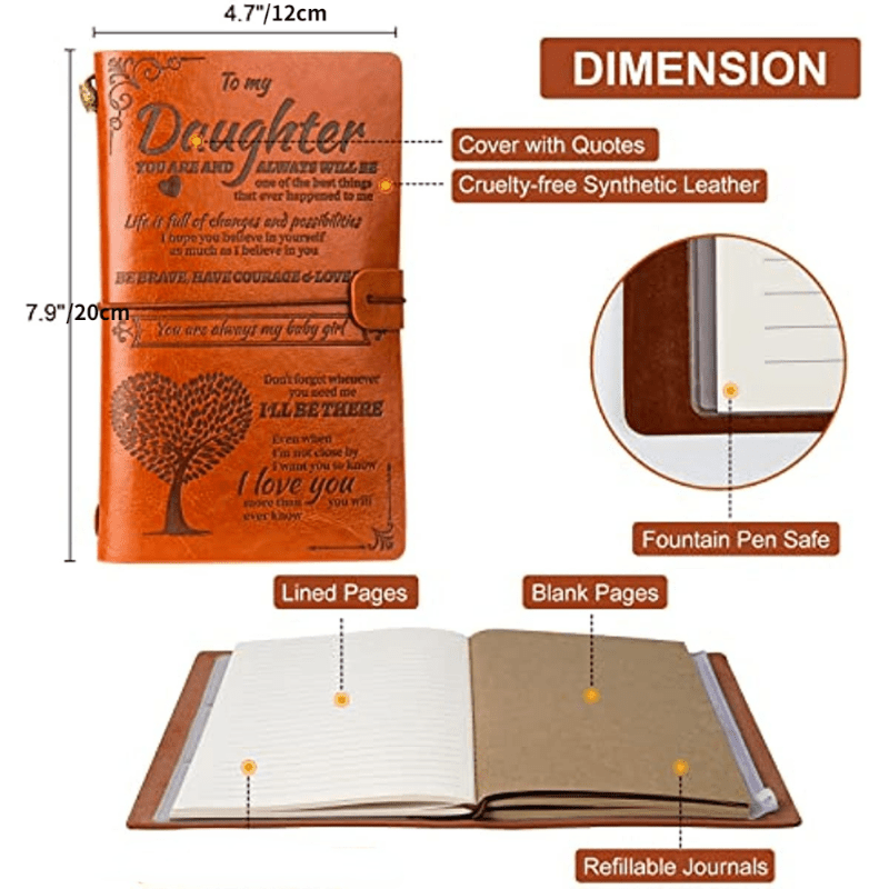 Vintage Leather Sketch Book Journal Notebook - 136 Sheets