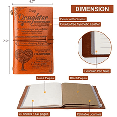 Vintage Leather Sketch Book Journal Notebook - 136 Sheets