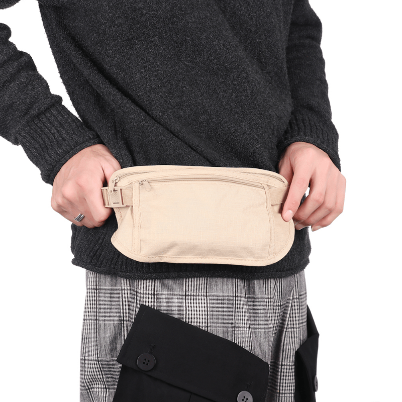 Cloth Waist Bag Travel Pouch Hidden Wallet Passport Money Waist Belt Bag