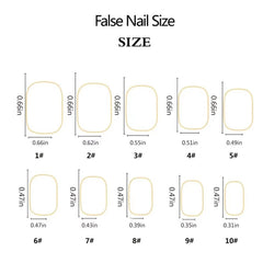 Colorful Squoval Press On Nails for Women and Girls