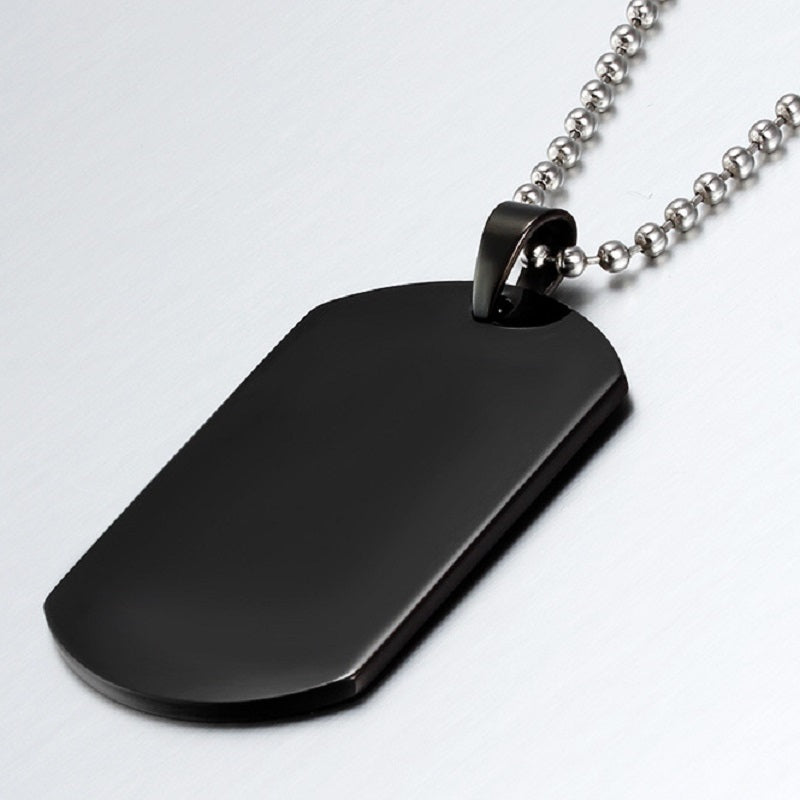 Stainless Steel Dog Tag Military Tag Necklace