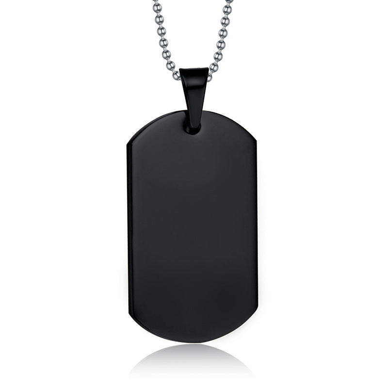 Stainless Steel Dog Tag Military Tag Necklace