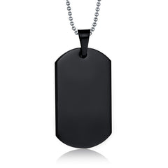 Stainless Steel Dog Tag Military Tag Necklace