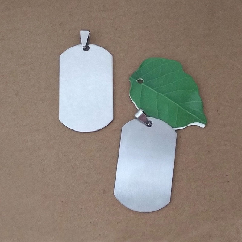 Stainless Steel Dog Tag Military Tag Necklace