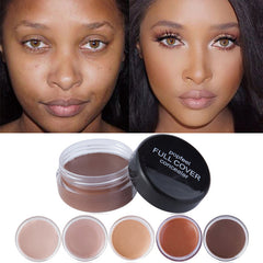 5 Colors Natural Concealer Cream Dark Circle Cover Waterproof Face Makeup