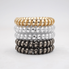 5pcs Non Slip Hair Coil Wire Hair Tie Minimalist Hair Band