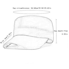 Men's Breathable Flat Top Hat Outdoor Sunscreen Cap