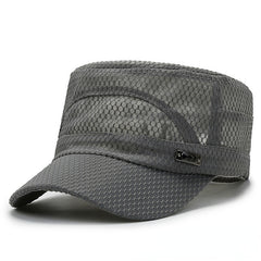 Men's Breathable Flat Top Hat Outdoor Sunscreen Cap