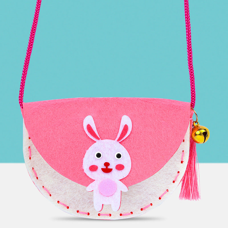 Children's DIY Felt Craft Kit Easter Rabbit Unicorn Toy Bag