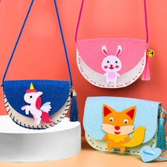 Children's DIY Felt Craft Kit Easter Rabbit Unicorn Toy Bag