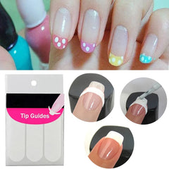 10 Sheets DIY Nail Art Tips Tape Sticker Guide Stencils French Manicure