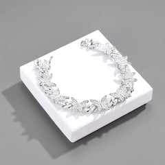 Men's Butterfly Chain Necklace with Artificial Diamond
