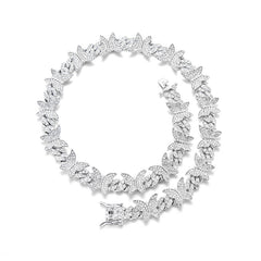Men's Butterfly Chain Necklace with Artificial Diamond