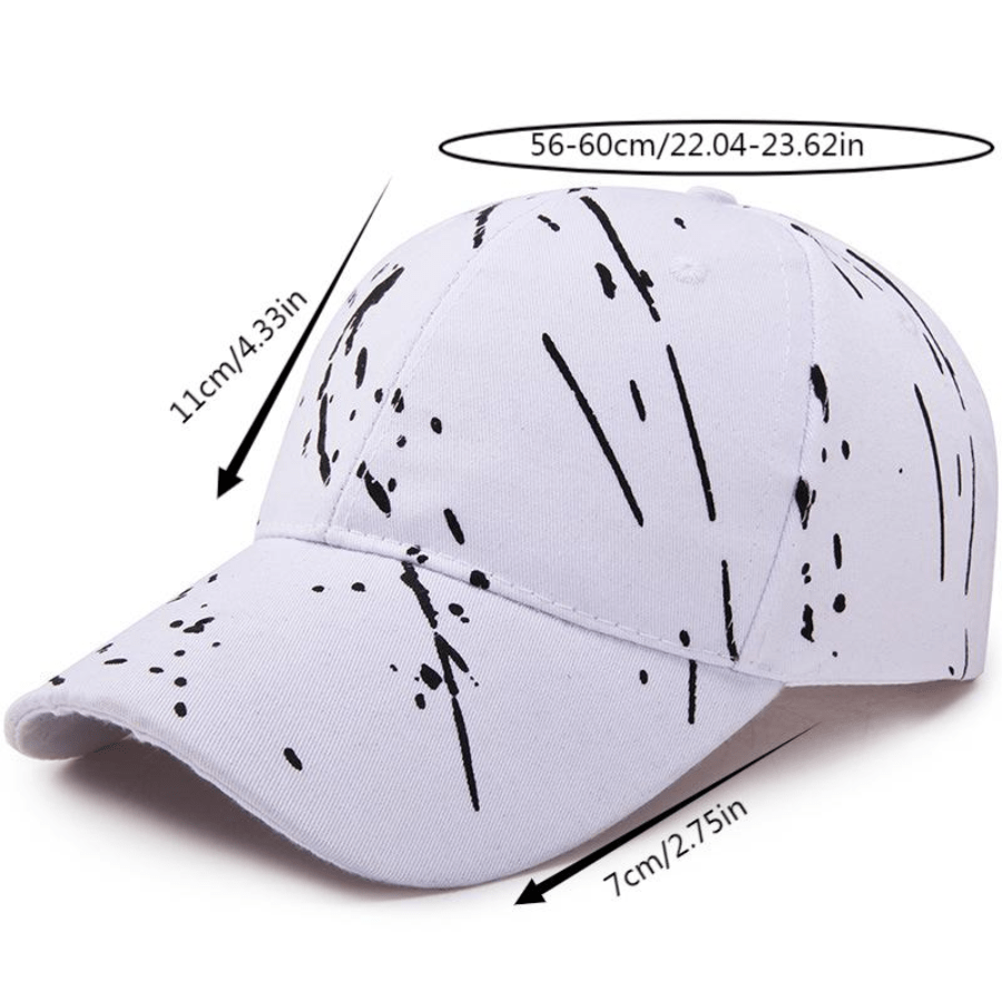 Splash Ink Outdoor Sports Hat Baseball Cap Sun Hats Breathable Adjustable