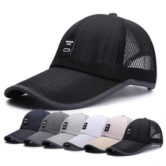 Solid Mesh Baseball Cap Quick Drying Trucker Hat Sunscreen Sports Hat