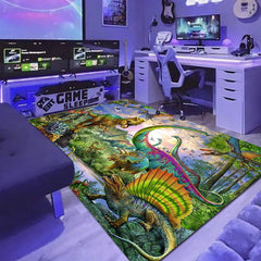 3D Dinosaur Printed Rug Non-slip Earth Rug