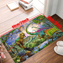 3D Dinosaur Printed Rug Non-slip Earth Rug