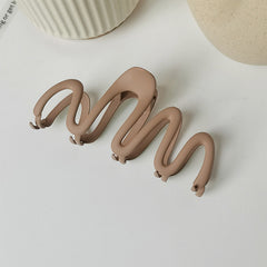 Geometric Wave Line Hair Claw Clip for Thick Hair