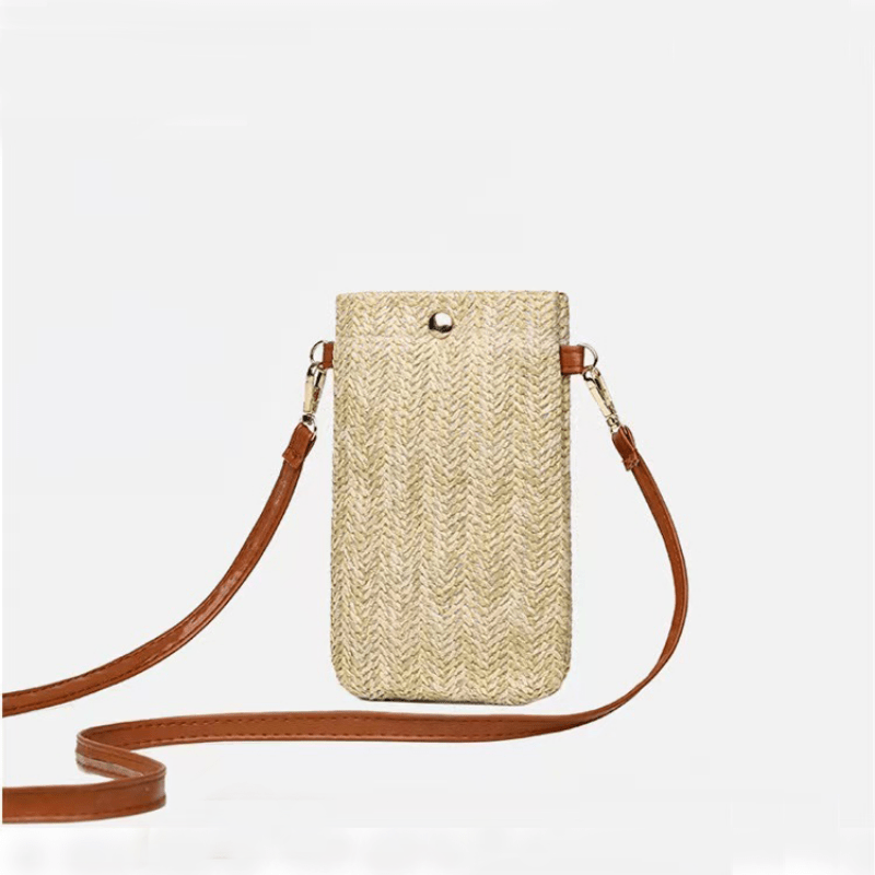 Mini Woven Straw Crossbody Bag for Women Summer Beach Coin Purse