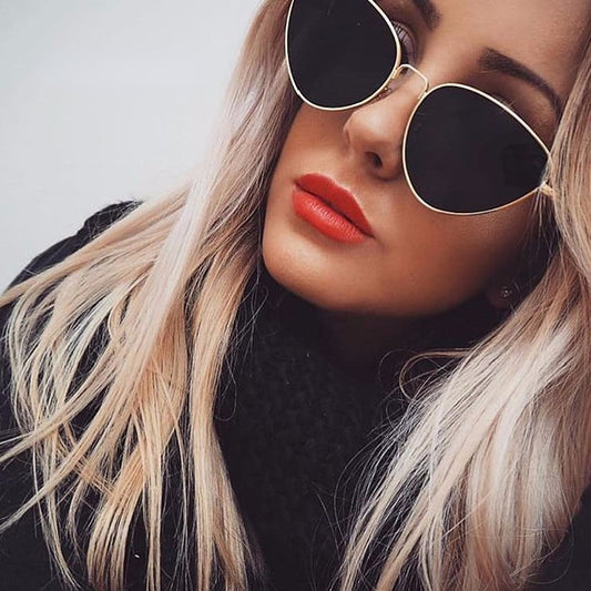 Y2K Cat Eye Metal Sunglasses Retro Anti Glare UV400