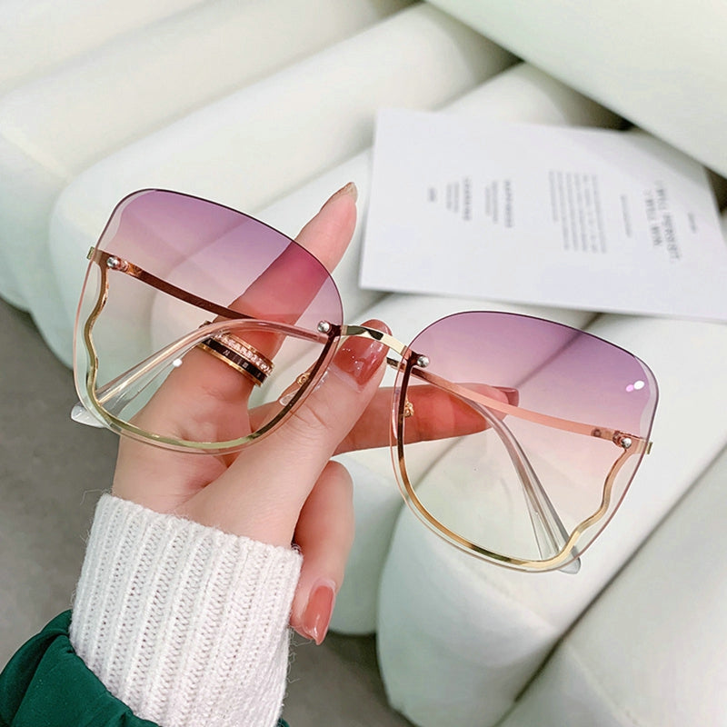 Rimless Sunglasses Gradient Glasses UV400
