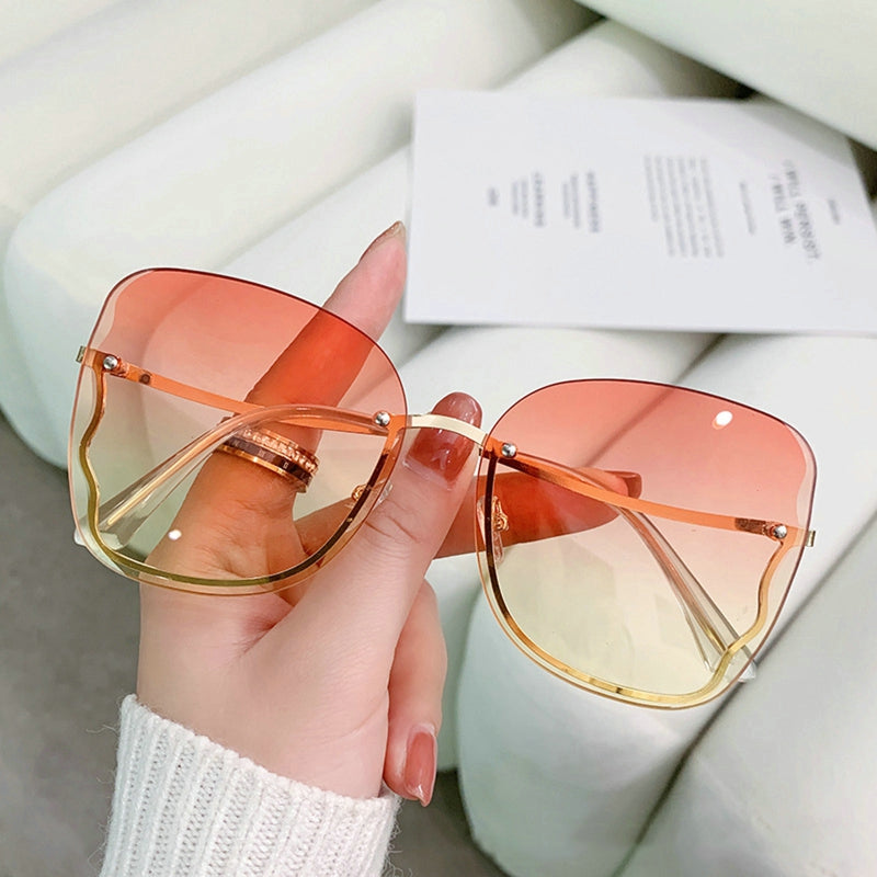 Rimless Sunglasses Gradient Glasses UV400