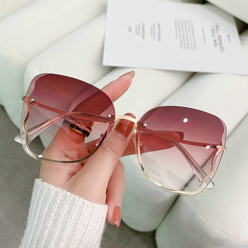 Rimless Sunglasses Gradient Glasses UV400