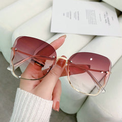 Rimless Sunglasses Gradient Glasses UV400
