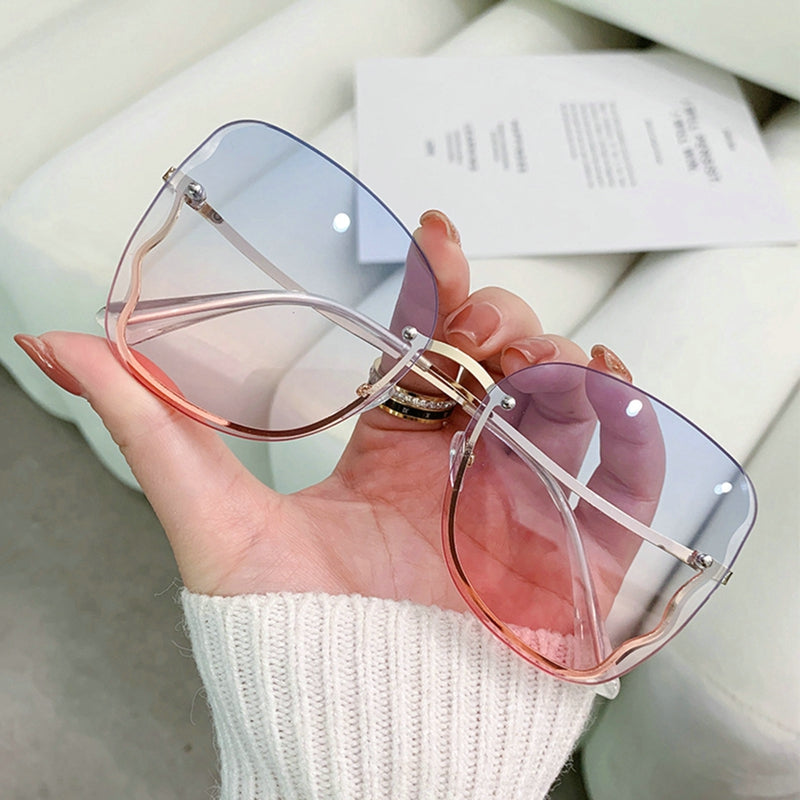 Rimless Sunglasses Gradient Glasses UV400
