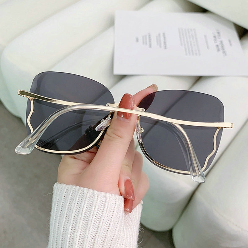Rimless Sunglasses Gradient Glasses UV400