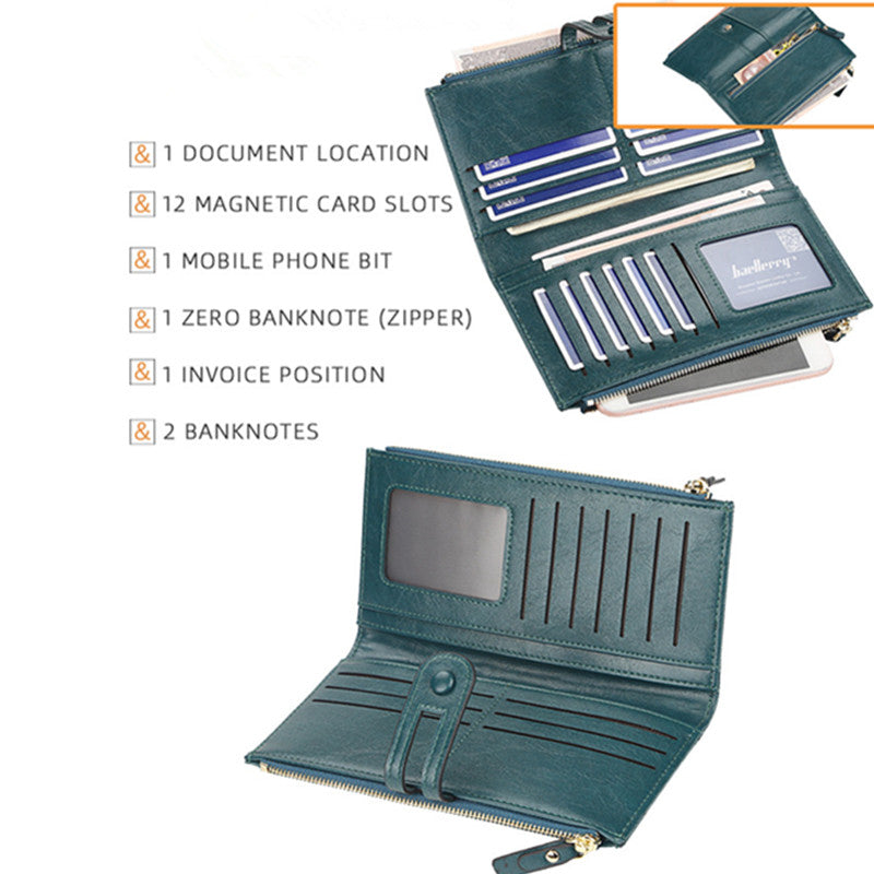Solid Clutch Purse Women's Long Wallet