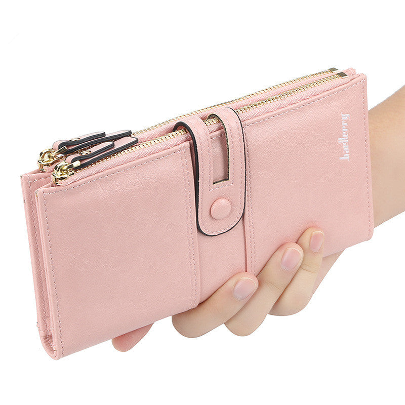 Solid Clutch Purse Women's Long Wallet