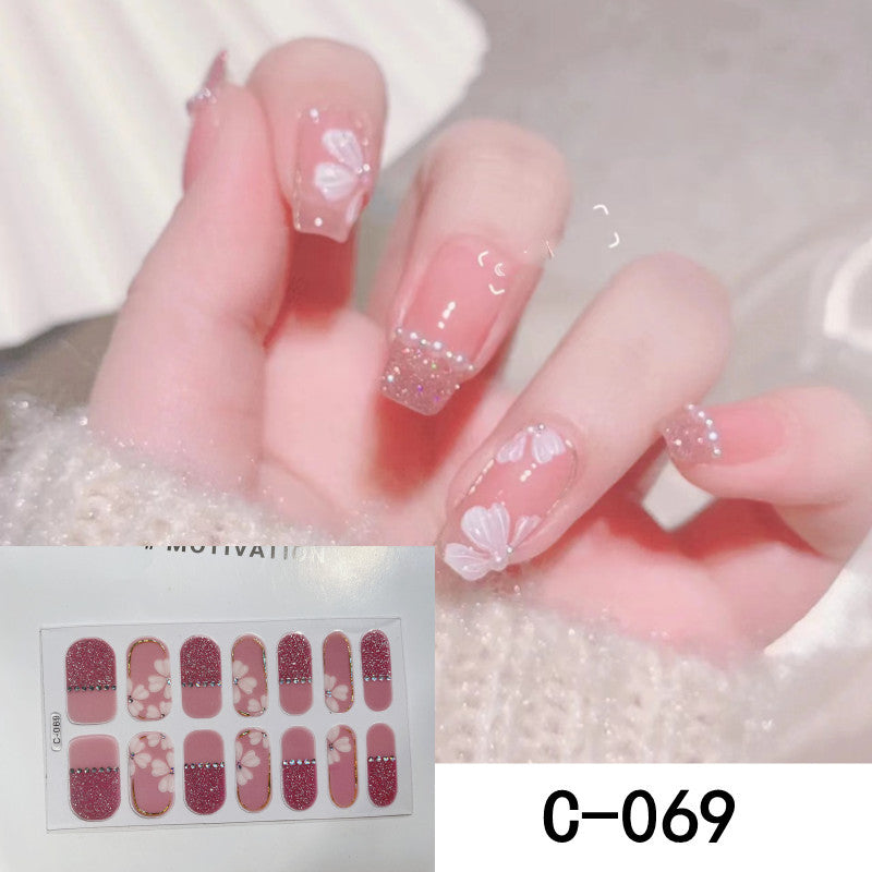 Self Adhesive Nail Polish Stickers Full Wrap Manicure Decal Strips for Women