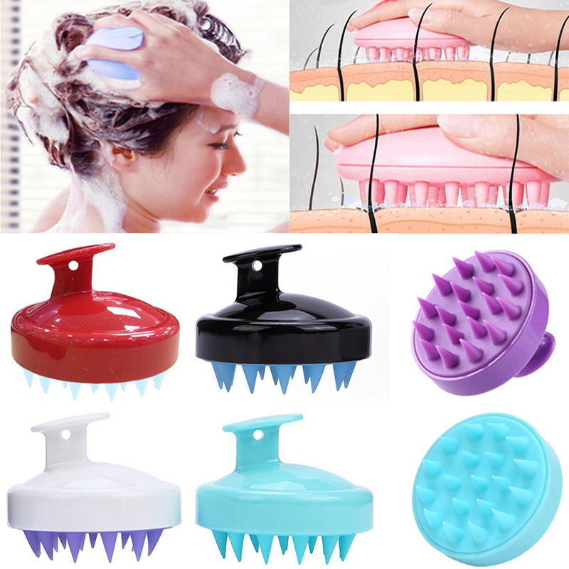 Silicone Shampoo Brush Hair Scalp Massager Brush Soft Tooth