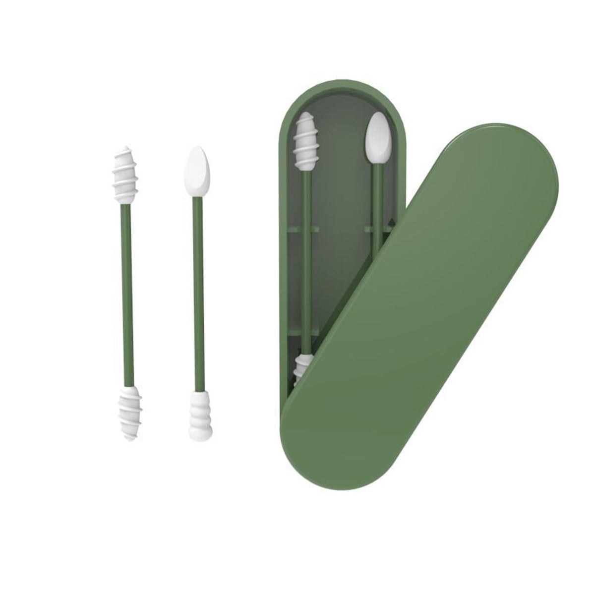 2Pcs Reusable Silicone Ear Swabs Double-headed Recycling