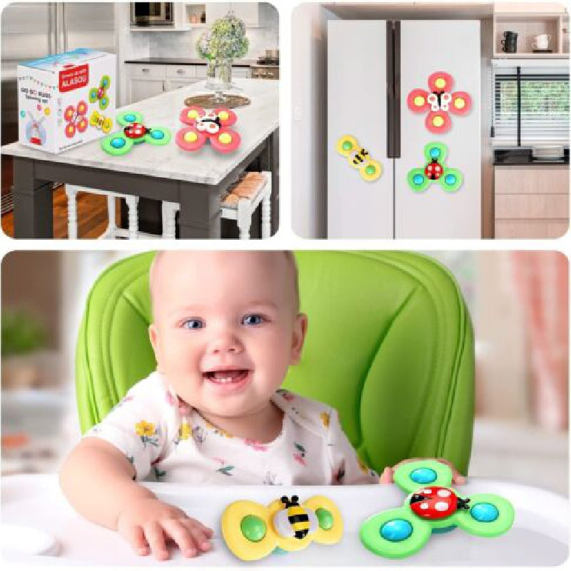 3 Pack Baby Spinner Wheel Toys Ages 1-2 Fun Engaging Baby Toys